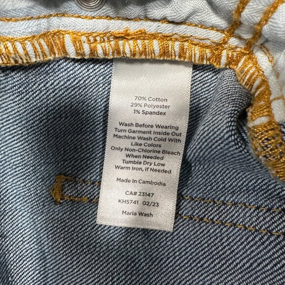 Talbots Jeans Womens 8 Demi Boot Crop Medium Wash Cotton Stretch Pockets - Picture 6 of 9